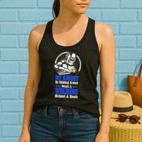 My Knight In Shining Armor Wears A Welders Helmet And Boots Womens Tank Top