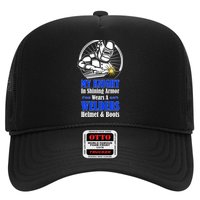 My Knight In Shining Armor Wears A Welders Helmet And Boots Trucker Hat