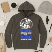 My Knight In Shining Armor Wears A Welders Helmet And Boots Hoodie