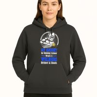 My Knight In Shining Armor Wears A Welders Helmet And Boots Hoodie