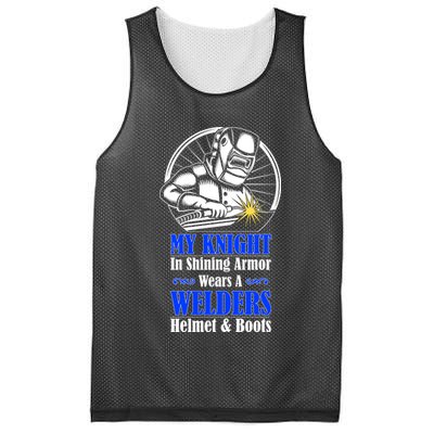 My Knight In Shining Armor Wears A Welders Helmet And Boots Mesh Reversible Basketball Jersey Tank