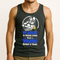 My Knight In Shining Armor Wears A Welders Helmet And Boots Tank Top