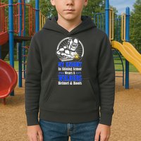 My Knight In Shining Armor Wears A Welders Helmet And Boots Kids Hoodie