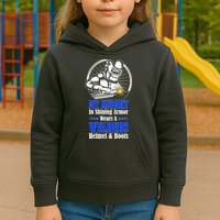 My Knight In Shining Armor Wears A Welders Helmet And Boots Kids Hoodie