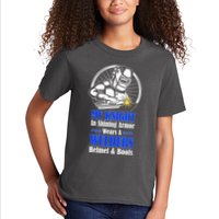 My Knight In Shining Armor Wears A Welders Helmet And Boots Kids T-Shirt