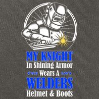 My Knight In Shining Armor Wears A Welders Helmet And Boots Cotton Canvas Backpack