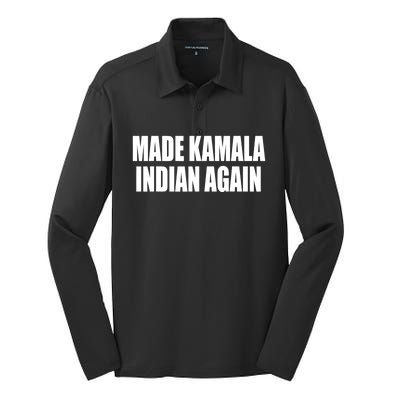 Made Kamala Indian Again Silk Touch Performance Long Sleeve Polo