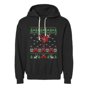 Merry Kickmas Karate Santa Martial Arts Funny Garment-Dyed Fleece Hoodie