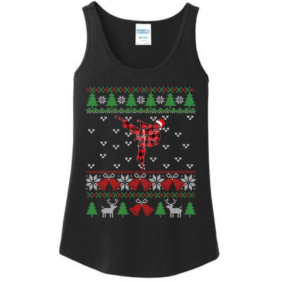 Merry Kickmas Karate Santa Martial Arts Funny Ladies Essential Tank