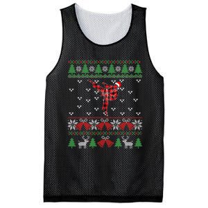 Merry Kickmas Karate Santa Martial Arts Funny Mesh Reversible Basketball Jersey Tank