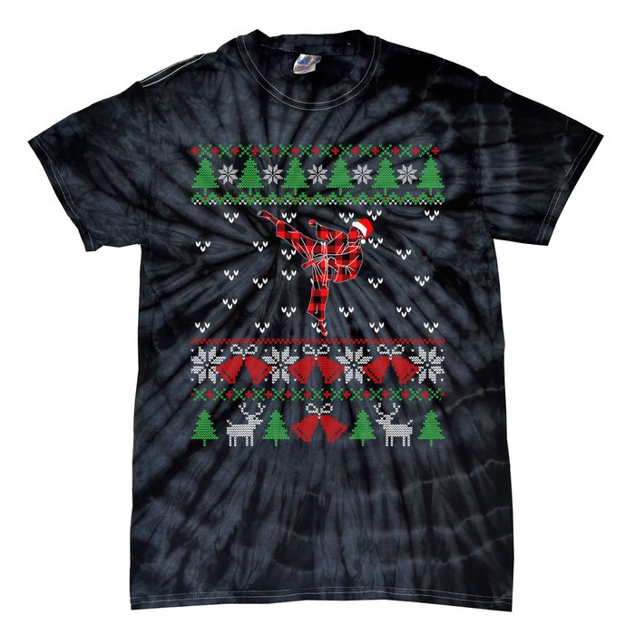 Merry Kickmas Karate Santa Martial Arts Funny Tie-Dye T-Shirt