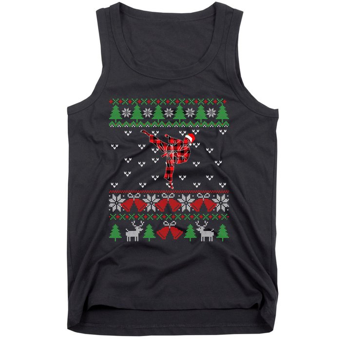 Merry Kickmas Karate Santa Martial Arts Funny Tank Top