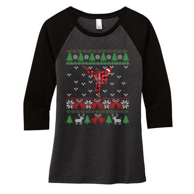 Merry Kickmas Karate Santa Martial Arts Funny Women's Tri-Blend 3/4-Sleeve Raglan Shirt