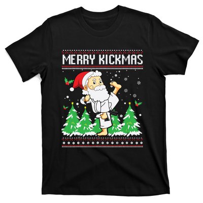 Merry Kickmas Karate Jiu Jitsu Martial Arts Christmas T-Shirt