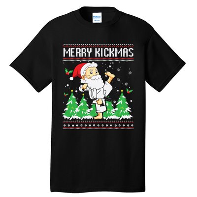 Merry Kickmas Karate Jiu Jitsu Martial Arts Christmas Tall T-Shirt