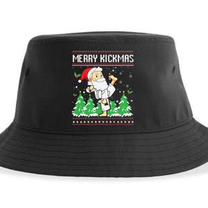 Merry Kickmas Karate Jiu Jitsu Martial Arts Christmas Sustainable Bucket Hat