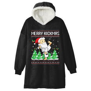 Merry Kickmas Karate Jiu Jitsu Martial Arts Christmas Hooded Wearable Blanket