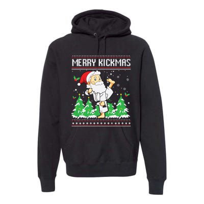 Merry Kickmas Karate Jiu Jitsu Martial Arts Christmas Premium Hoodie