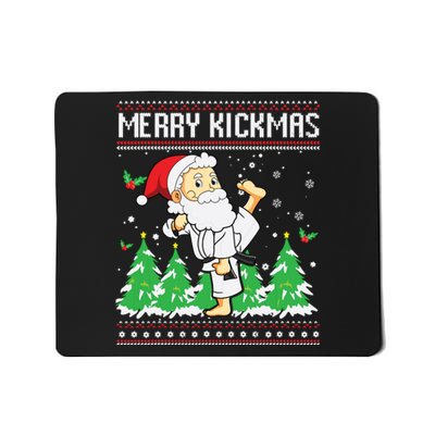 Merry Kickmas Karate Jiu Jitsu Martial Arts Christmas Mousepad