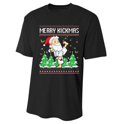 Merry Kickmas Karate Jiu Jitsu Martial Arts Christmas Performance Sprint T-Shirt