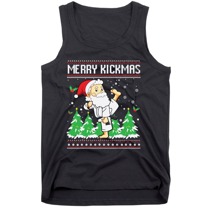 Merry Kickmas Karate Jiu Jitsu Martial Arts Christmas Tank Top