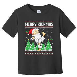 Merry Kickmas Karate Jiu Jitsu Martial Arts Christmas Toddler T-Shirt