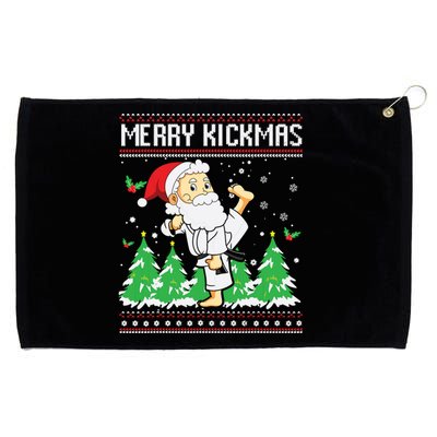 Merry Kickmas Karate Jiu Jitsu Martial Arts Christmas Grommeted Golf Towel