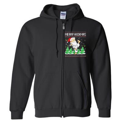 Merry Kickmas Karate Jiu Jitsu Martial Arts Christmas Full Zip Hoodie