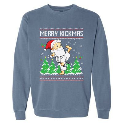 Merry Kickmas Karate Jiu Jitsu Martial Arts Christmas Garment-Dyed Sweatshirt