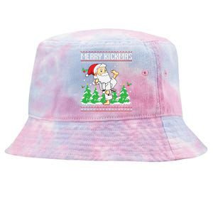 Merry Kickmas Karate Jiu Jitsu Martial Arts Christmas Tie-Dyed Bucket Hat