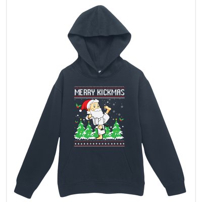 Merry Kickmas Karate Jiu Jitsu Martial Arts Christmas Urban Pullover Hoodie