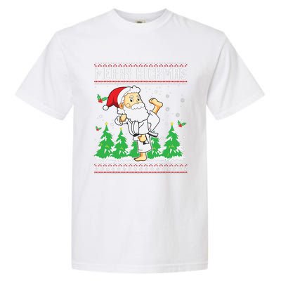 Merry Kickmas Karate Jiu Jitsu Martial Arts Christmas Garment-Dyed Heavyweight T-Shirt