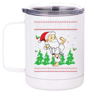 Merry Kickmas Karate Jiu Jitsu Martial Arts Christmas 12 oz Stainless Steel Tumbler Cup