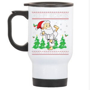 Merry Kickmas Karate Jiu Jitsu Martial Arts Christmas Stainless Steel Travel Mug