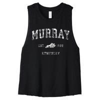 Murray Kentucky Ky Vintage Athletic Sports Design Women's Racerback Cropped Tank