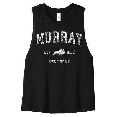 Murray Kentucky Ky Vintage Athletic Sports Design Women's Racerback Cropped Tank