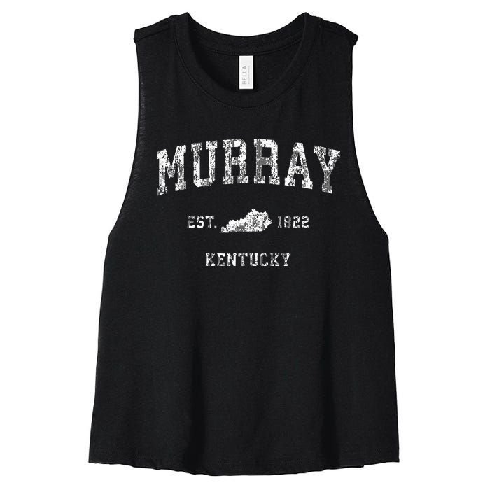 Murray Kentucky Ky Vintage Athletic Sports Design Women's Racerback Cropped Tank