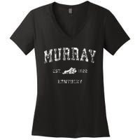 Murray Kentucky Ky Vintage Athletic Sports Design Women's V-Neck T-Shirt