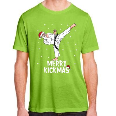 Merry Kickmas Karate Santa Claus Martial Arts Christmas Adult ChromaSoft Performance T-Shirt