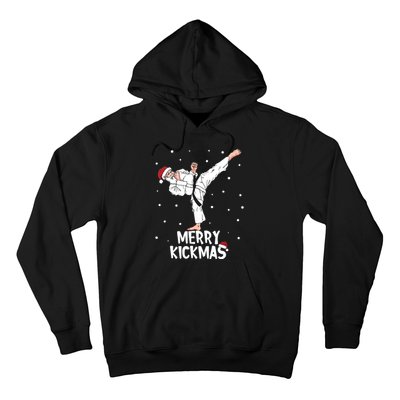 Merry Kickmas Karate Santa Claus Martial Arts Christmas Hoodie