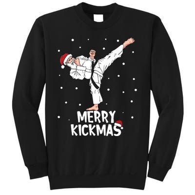 Merry Kickmas Karate Santa Claus Martial Arts Christmas Sweatshirt