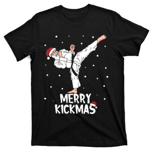 Merry Kickmas Karate Santa Claus Martial Arts Christmas T-Shirt