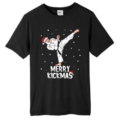 Merry Kickmas Karate Santa Claus Martial Arts Christmas Tall Fusion ChromaSoft Performance T-Shirt