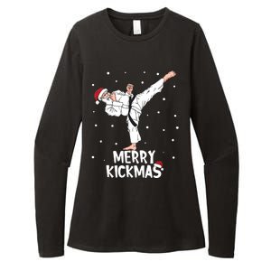 Merry Kickmas Karate Santa Claus Martial Arts Christmas Womens CVC Long Sleeve Shirt