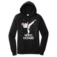 Merry Kickmas Karate Santa Claus Martial Arts Christmas Women's Pullover Hoodie