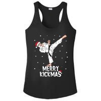 Merry Kickmas Karate Santa Claus Martial Arts Christmas Ladies PosiCharge Competitor Racerback Tank