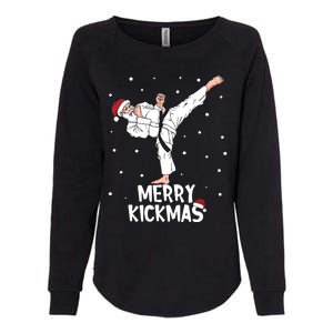 Merry Kickmas Karate Santa Claus Martial Arts Christmas Womens California Wash Sweatshirt