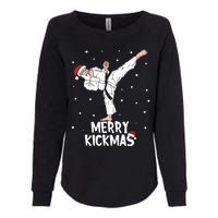 Merry Kickmas Karate Santa Claus Martial Arts Christmas Womens California Wash Sweatshirt