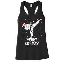 Merry Kickmas Karate Santa Claus Martial Arts Christmas Women's Racerback Tank