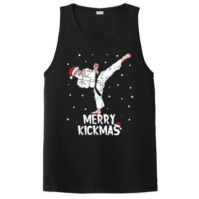 Merry Kickmas Karate Santa Claus Martial Arts Christmas PosiCharge Competitor Tank